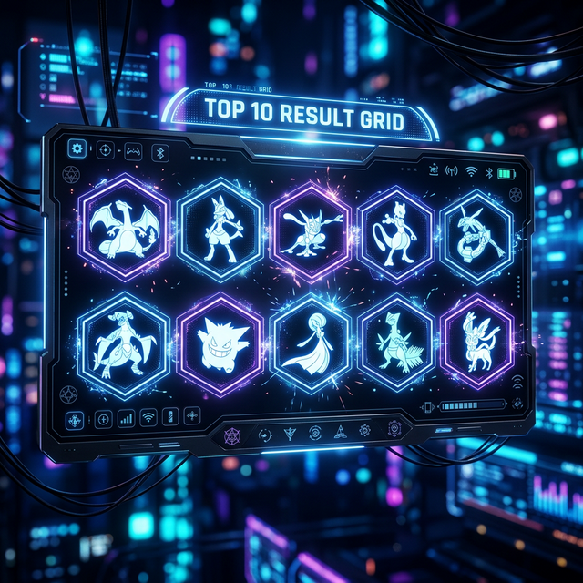 Favorite Pokemon Final Results Grid Top 10