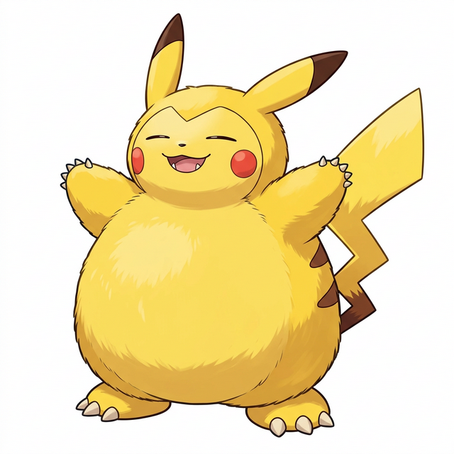 Pikachu Snorlax Infinite Fusion Casual Sprite
